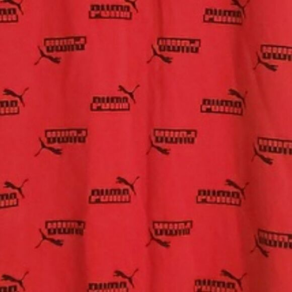 Unisex Puma Red T-Shirt with Black Graphics Youth Sz XL (18-20) - Picture 2 of 5